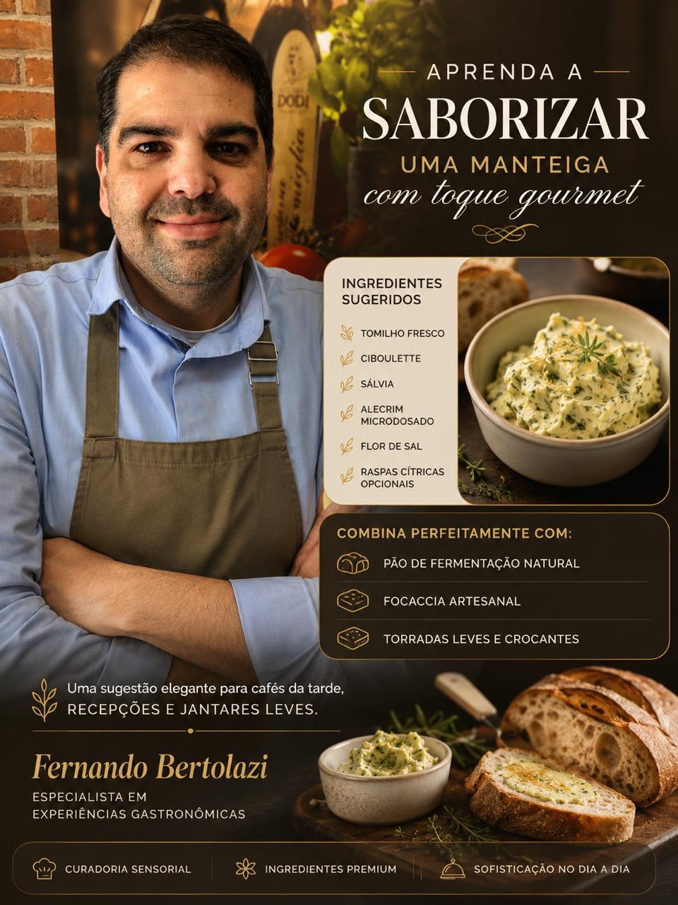 Fernando Bertolazi — Aprenda a saborizar uma manteiga com toque gourmet
